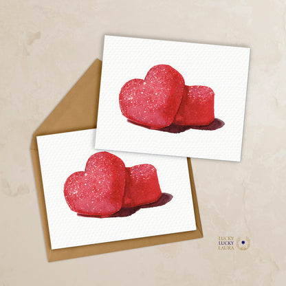 All That Glitter Card | Personalized Gummy Candy Heart Valentine Card