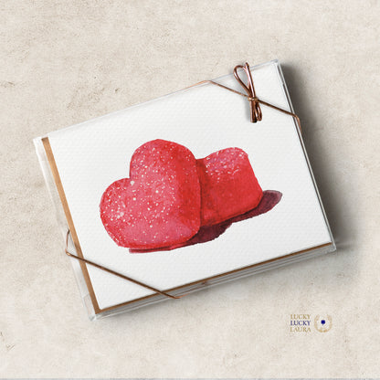 All That Glitter Card | Personalized Gummy Candy Heart Valentine Card