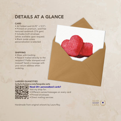 All That Glitter Card | Personalized Gummy Candy Heart Valentine Card