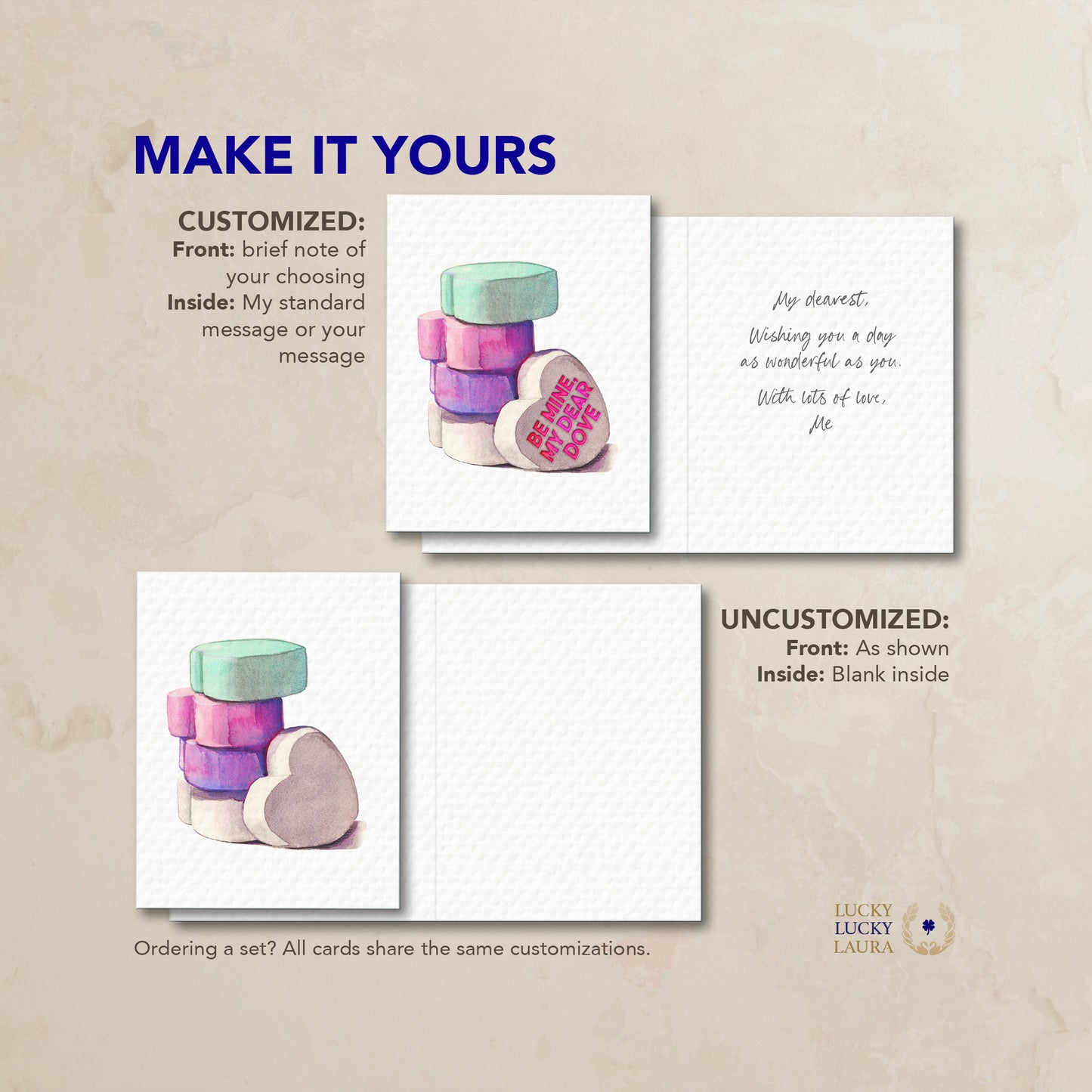 The Be Mine Card | Personalized Conversation Heart Valentine Card