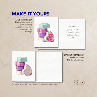 The Be Mine Card | Personalized Conversation Heart Valentine Card