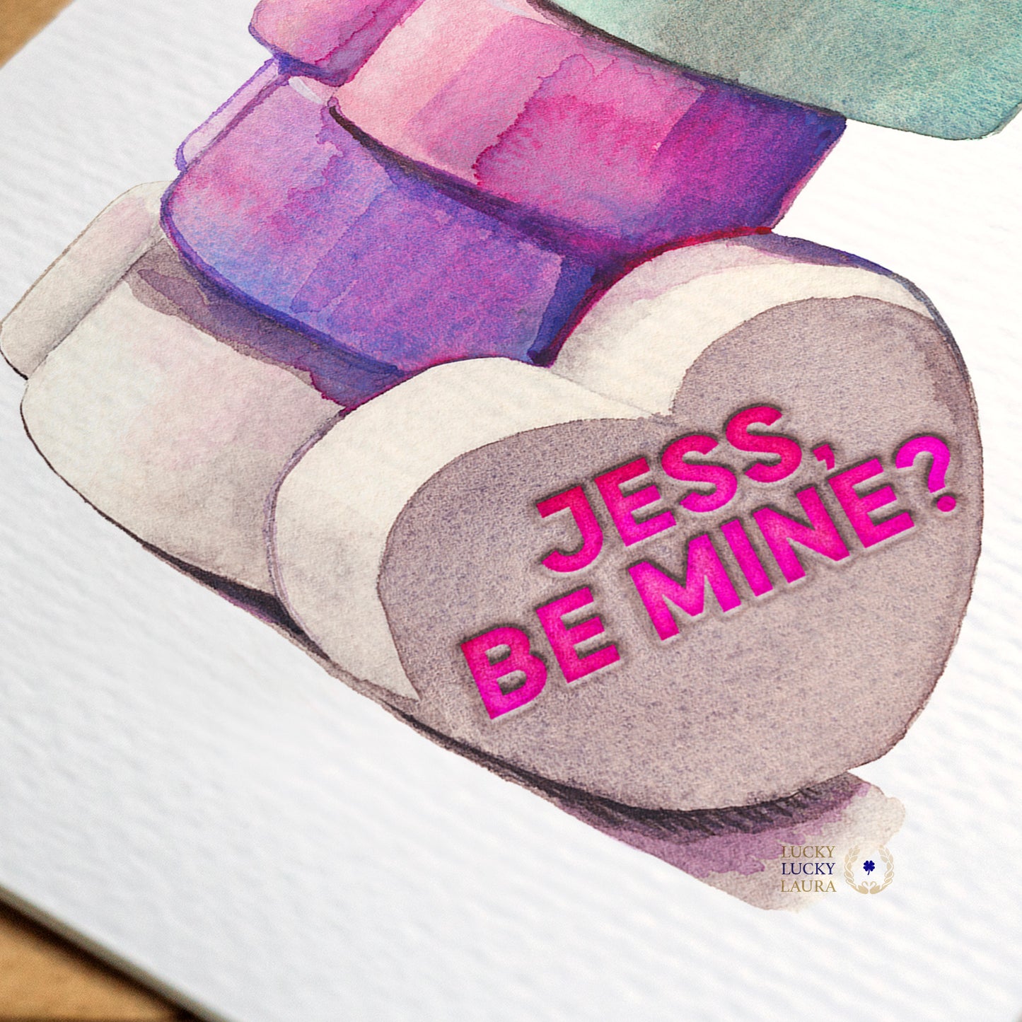 The Be Mine Card | Personalized Conversation Heart Valentine Card