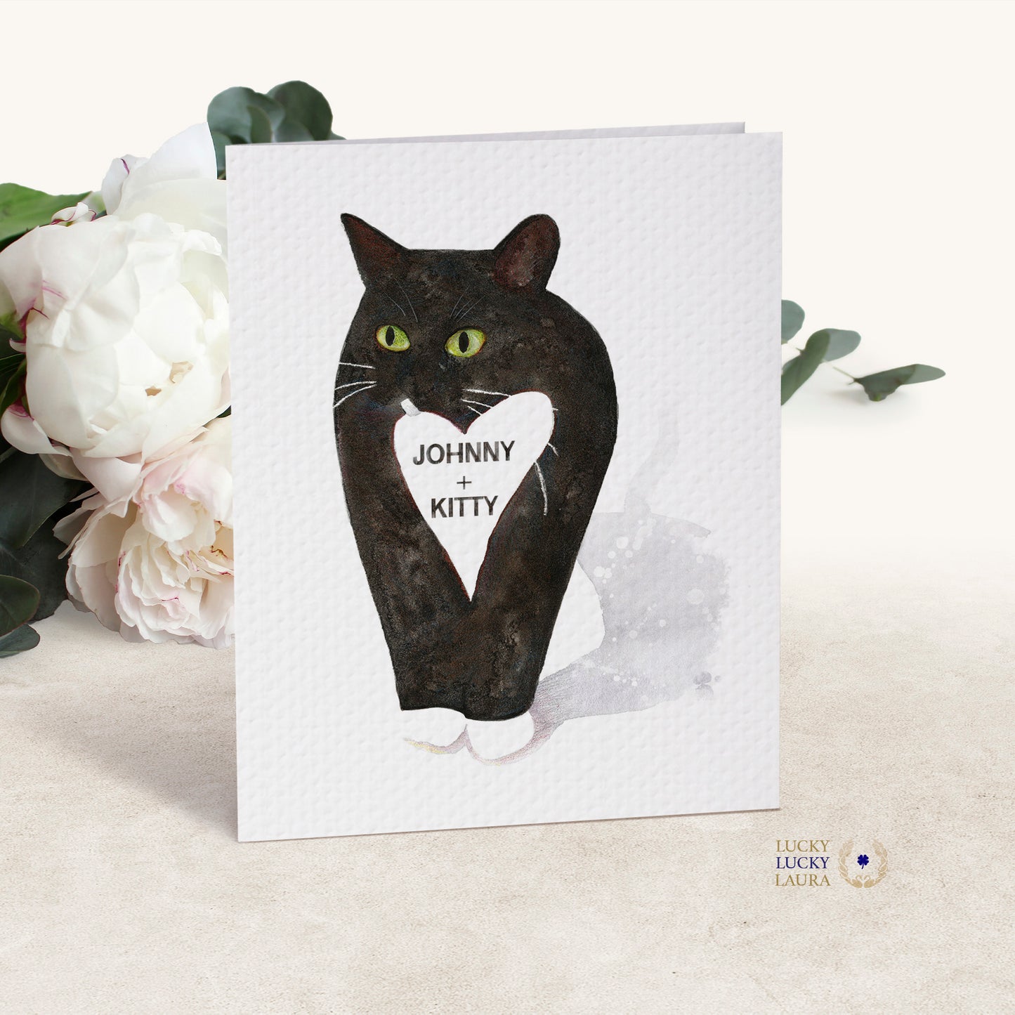 The Cat's Meow Card | Personalized Watercolor Cat Card