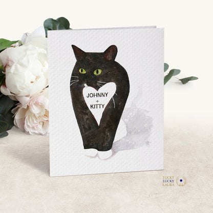 The Cat's Meow Card | Personalized Watercolor Cat Card