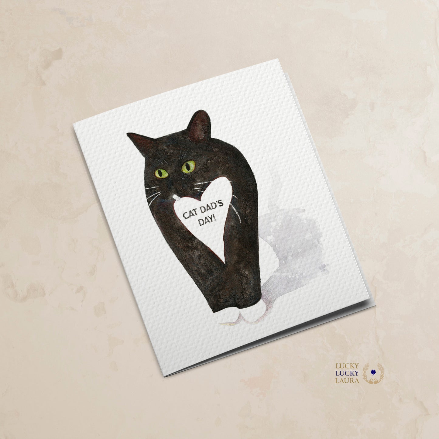 The Cat's Meow Card | Personalized Watercolor Cat Card