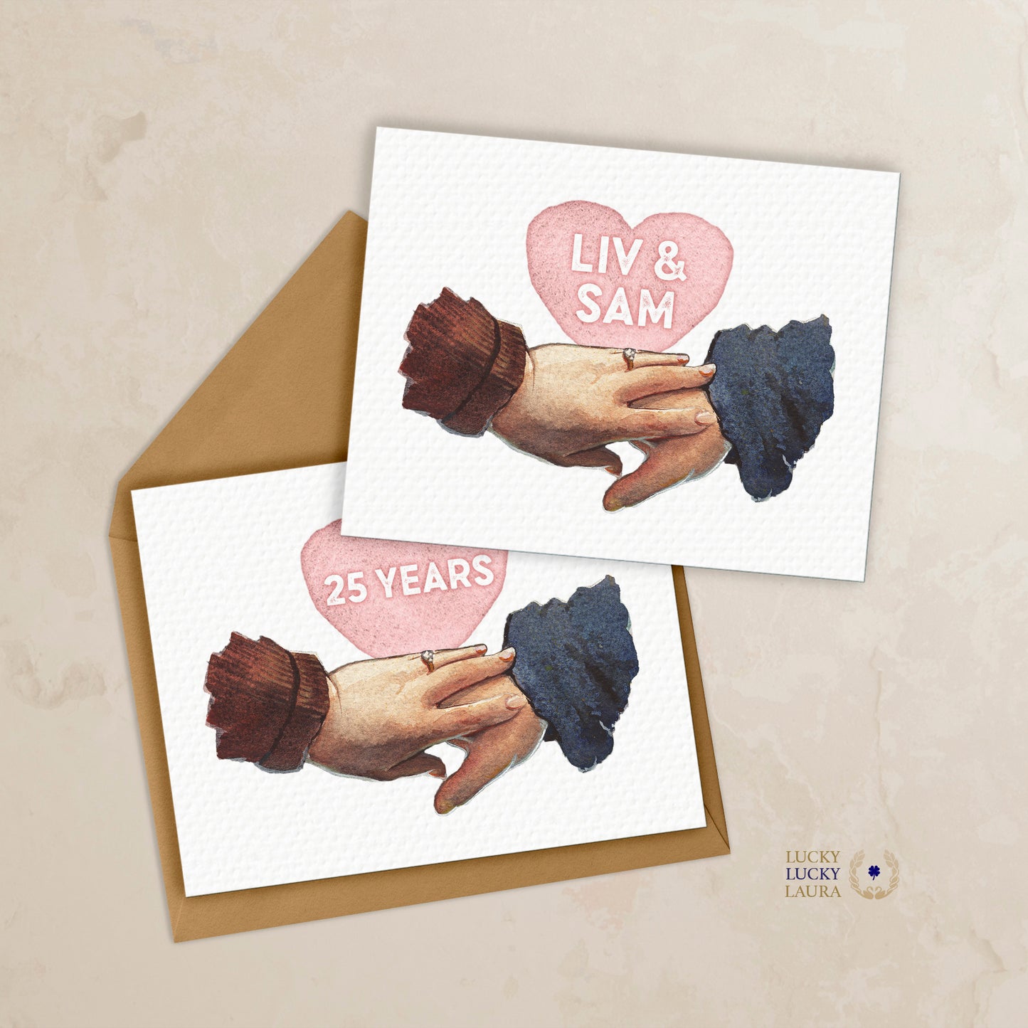 The Hand-in-Hand Card | Personalized Love Card