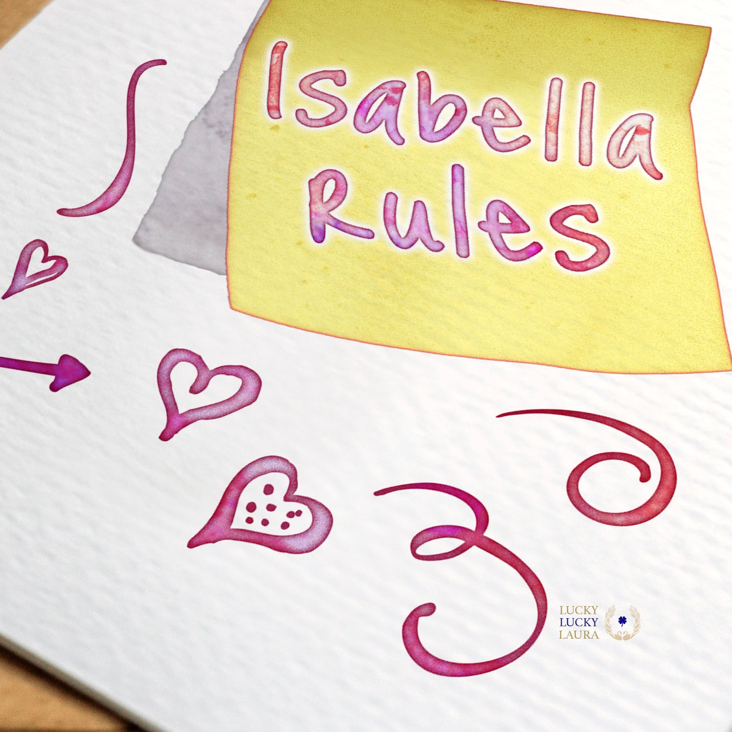 Notes Passed in Class Valentine Card | Personalized Sticky Note Card