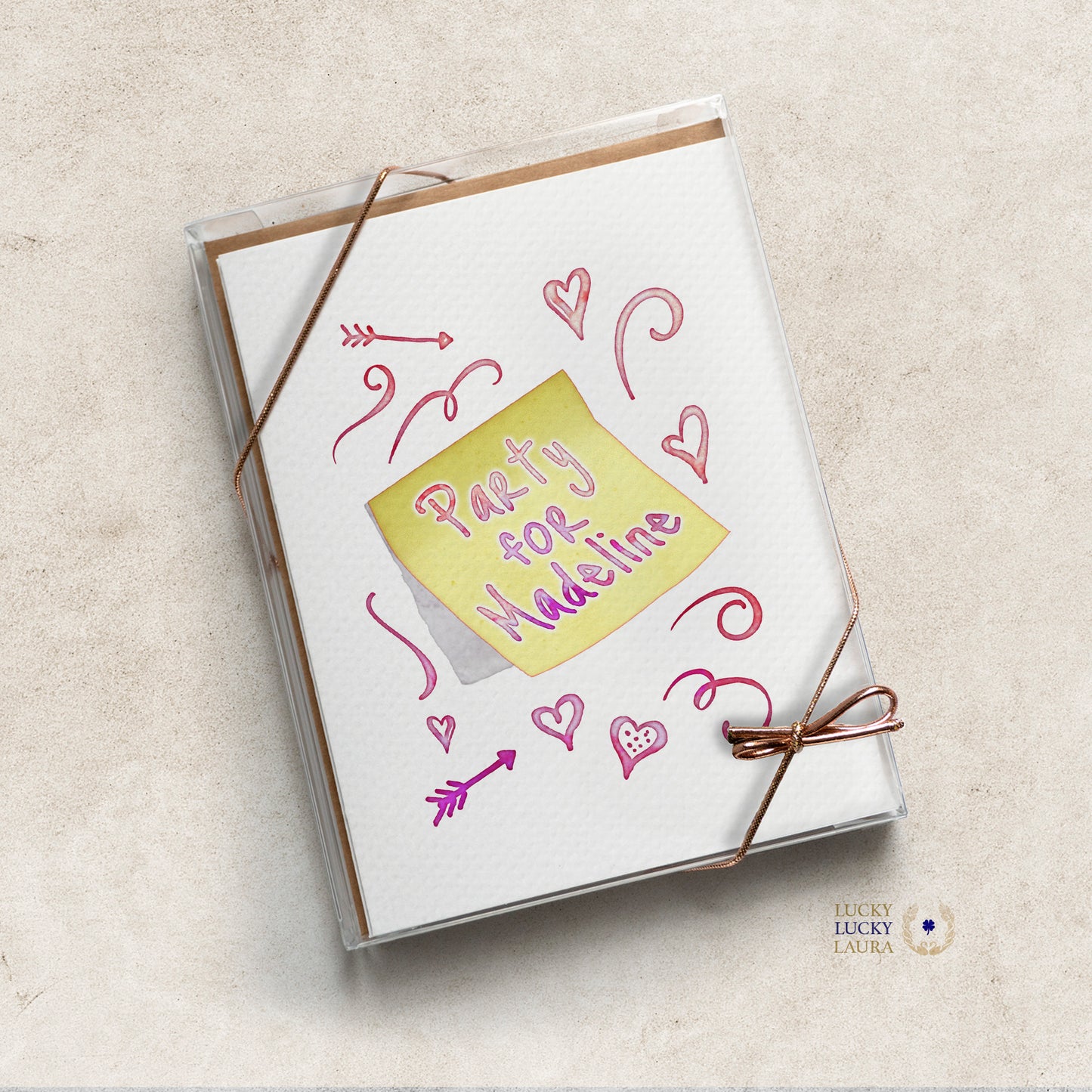 Notes Passed in Class Valentine Card | Personalized Sticky Note Card