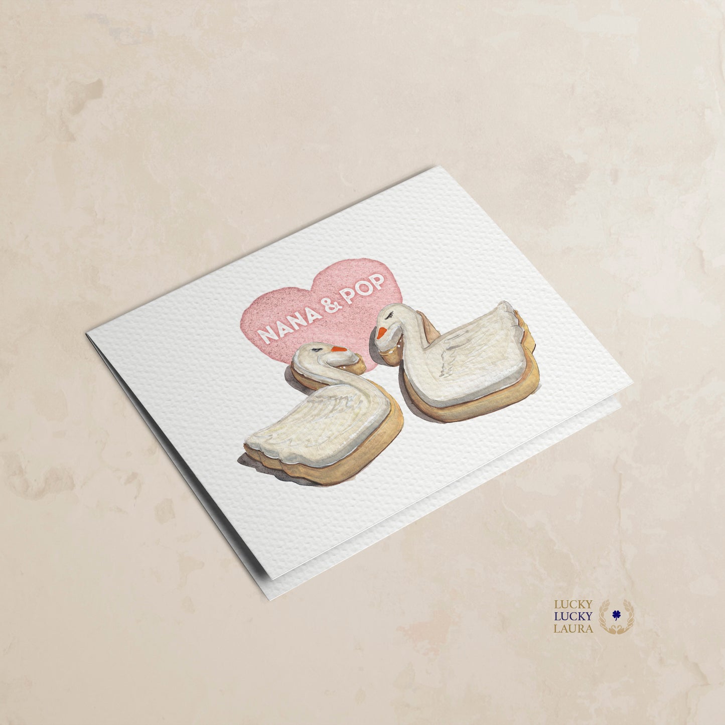 Pairbond Card | Personalized Swan Cookie Love & Anniversary Card