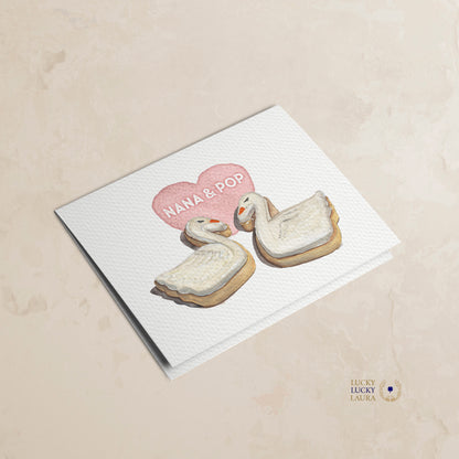 Pairbond Card | Personalized Swan Cookie Love & Anniversary Card