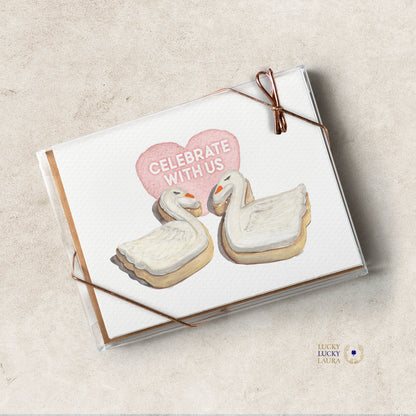 Pairbond Card | Personalized Swan Cookie Love & Anniversary Card