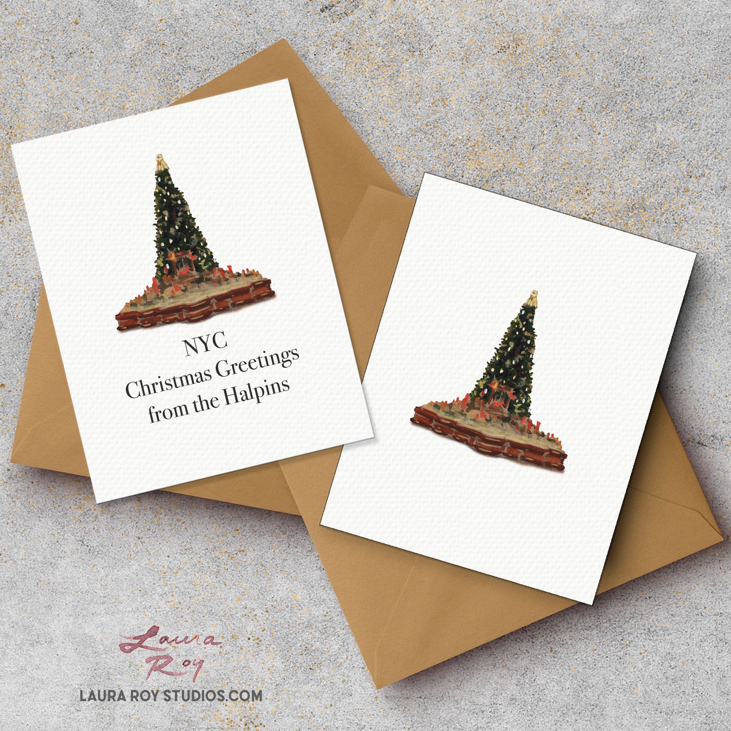 The Metropolitan Tree Holiday Card | Personalized NYC Met Christmas Tree Card
