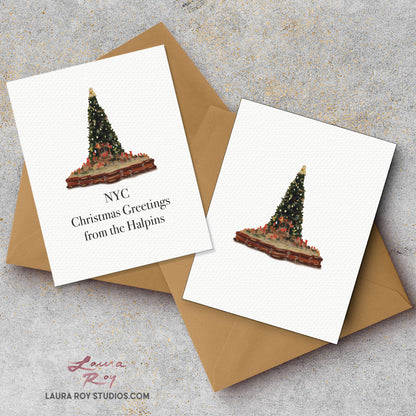 The Metropolitan Tree Holiday Card | Personalized NYC Met Christmas Tree Card