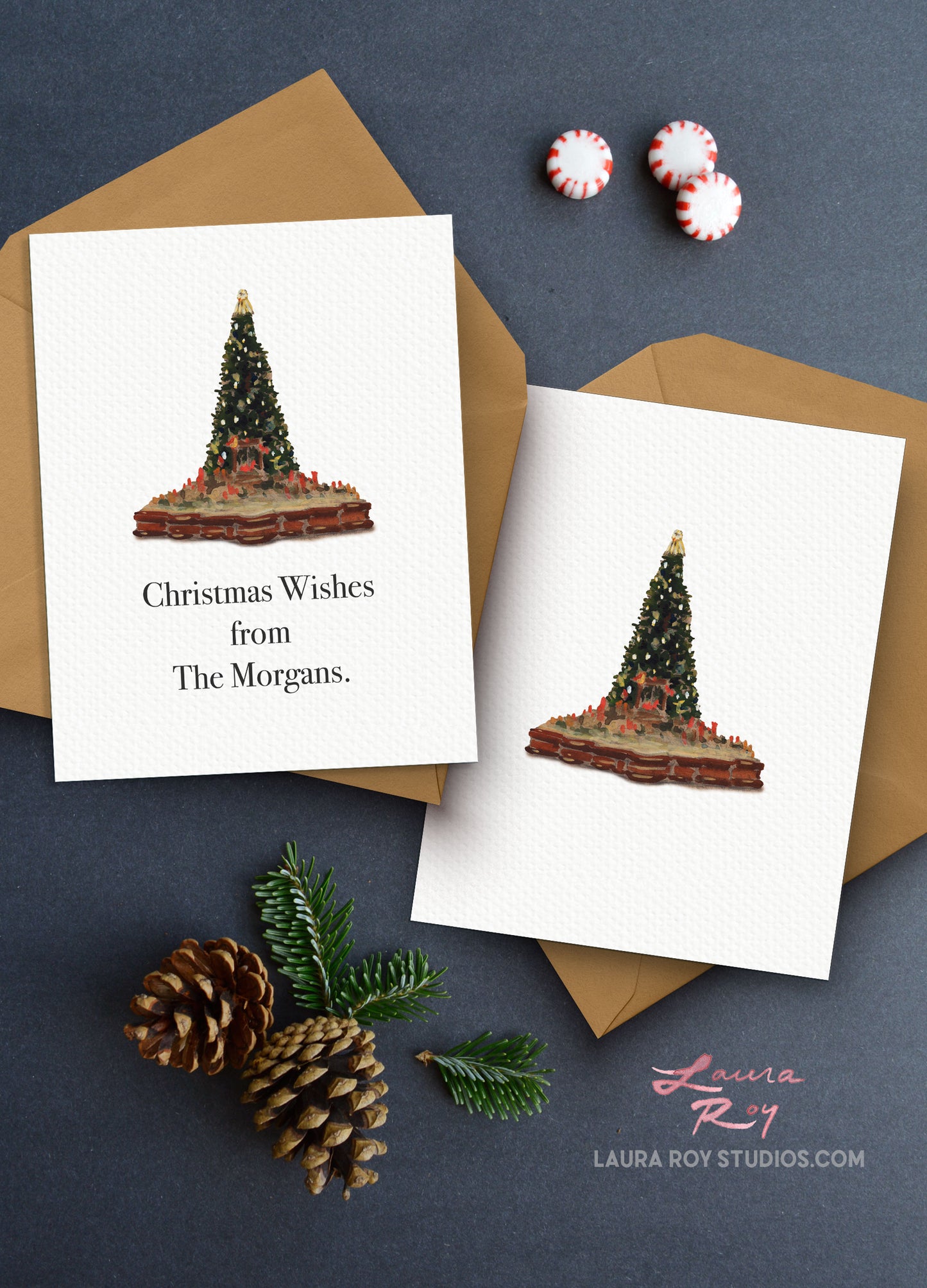 The Metropolitan Tree Holiday Card | Personalized NYC Met Christmas Tree Card
