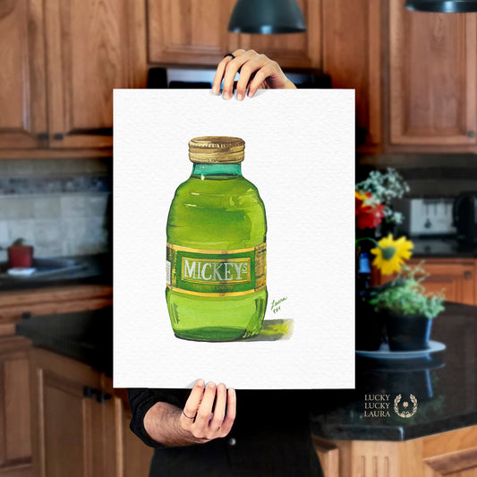 Mickey's Malt Liquor Watercolor | Giclée Print