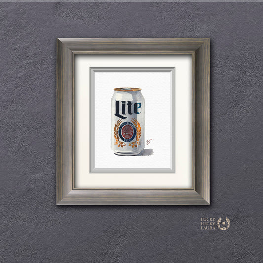Miller Lite Watercolor | Giclée Print