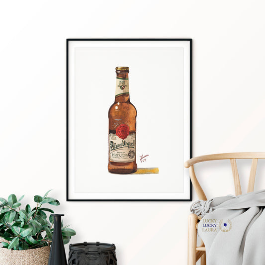 Pilsner Urquell Watercolor | Giclée Print