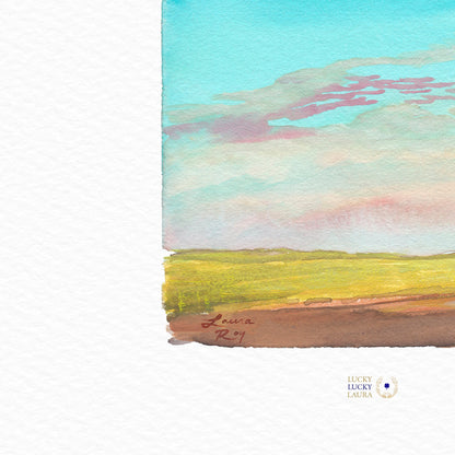Prairie Storm Watercolor Giclée Print