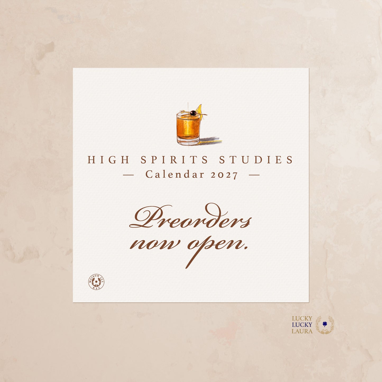 High Spirits Studies 2027 Watercolor Desk Calendar | Fine Art Calendar Gift