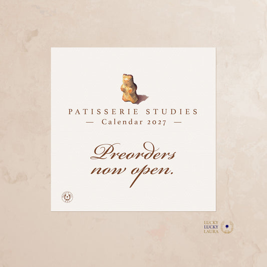 Patisserie Studies 2027 Watercolor Desk Calendar | Fine Art Calendar Gift