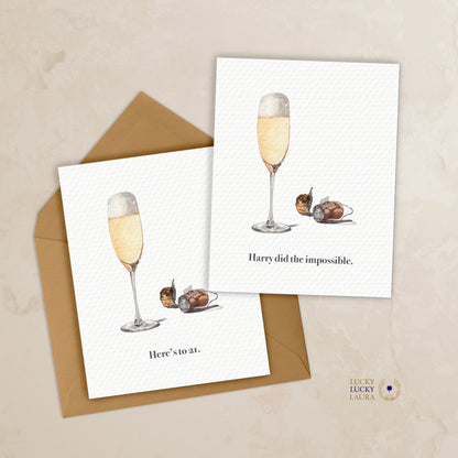 The Raise a Toast Card | Personalized Celebration Card