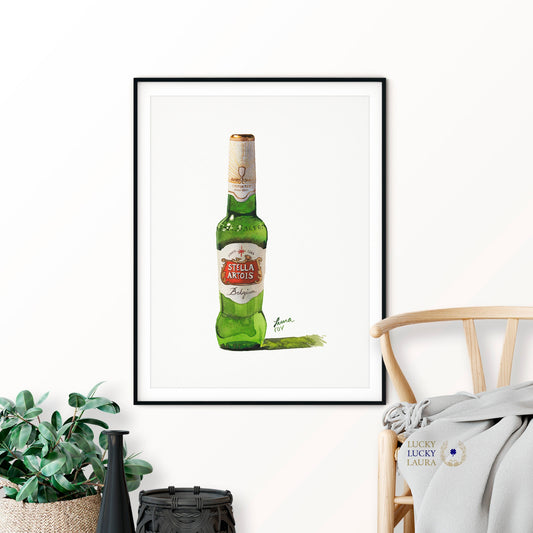 Stella Artois Watercolor | Giclée Print