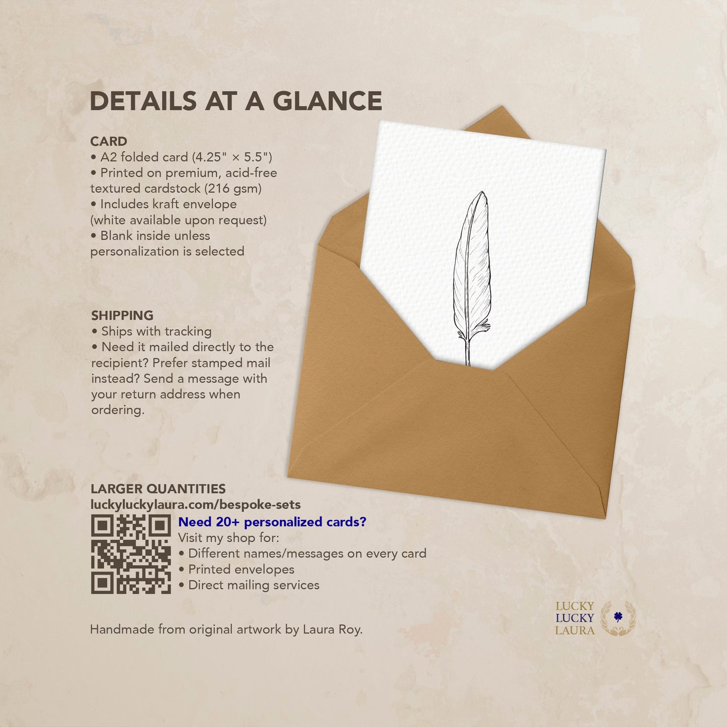 The Quill Card | Personalized Fine Art Greeting Card