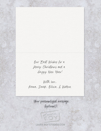 Personalized Elk Seasonal Greetings Card (Single or Set)