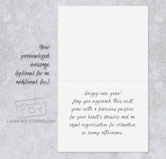 Personalized Message Card - your idea in a watercolor style (Single or Set)