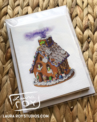 The Enchanted Cottage Card | Personalized Christmas Card