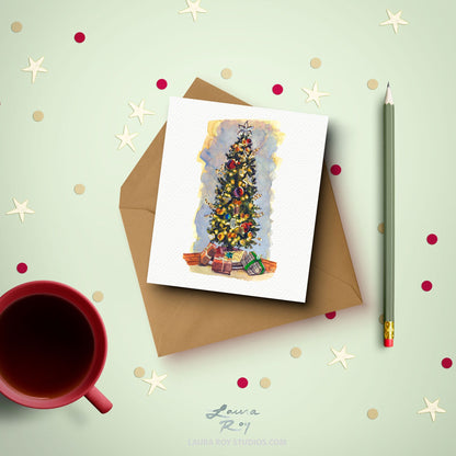 The Twinkling Tree Card | Personalized Holiday Christmas Tree Card