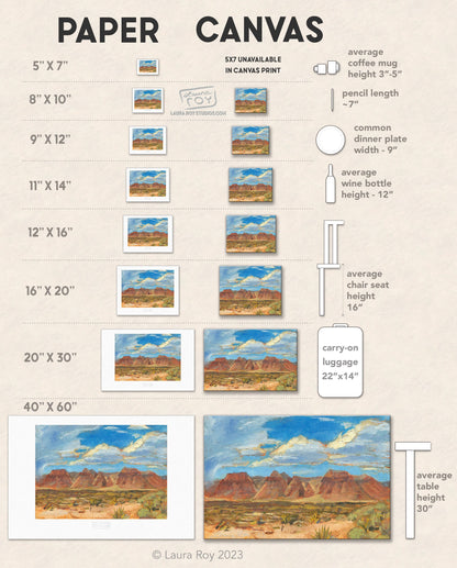 Red Rock Canyon Oil Painting | Giclée Print
