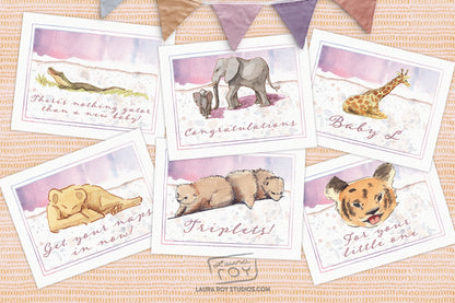 Wild About You Card | Personalized New Baby Card