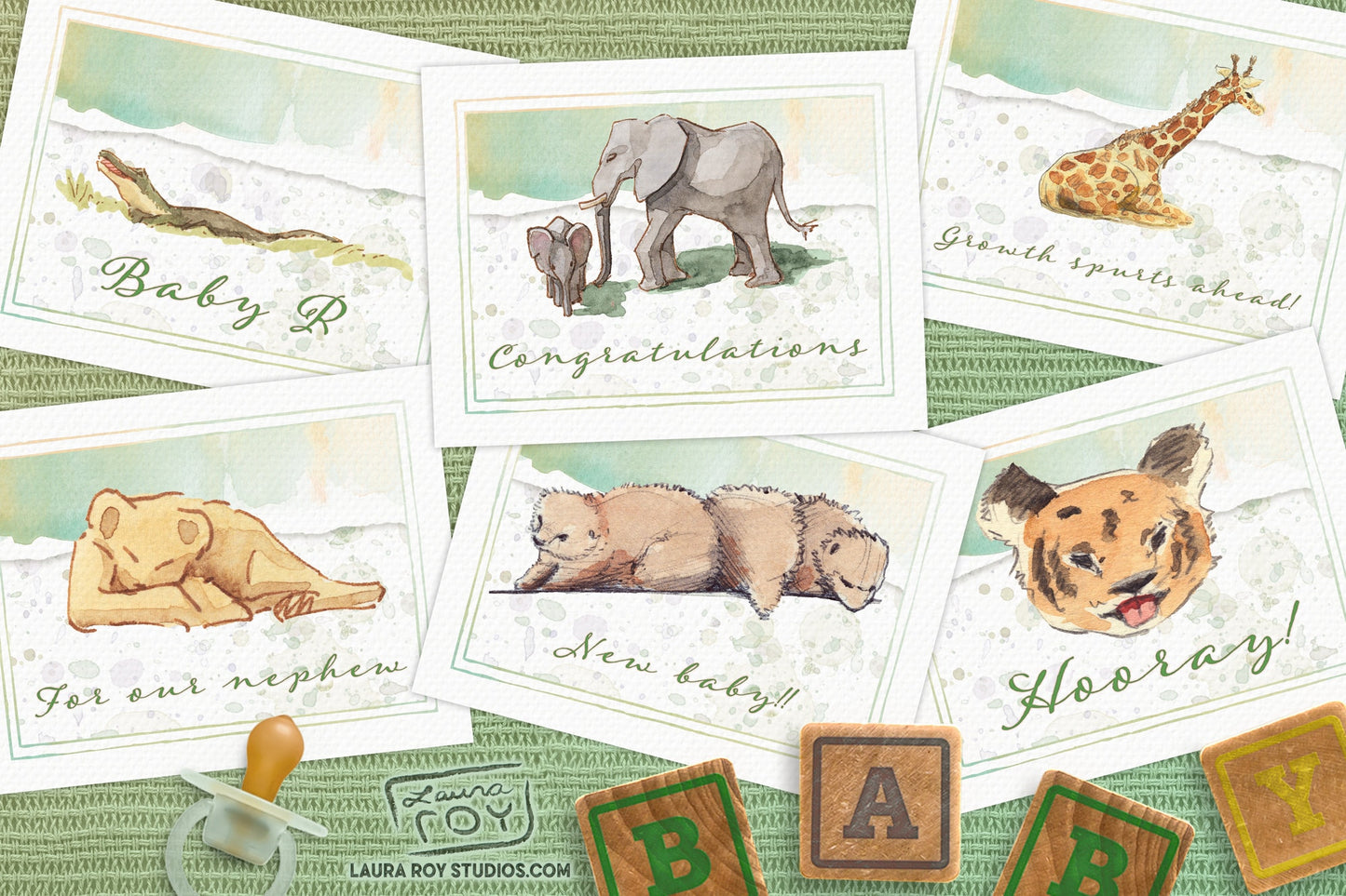 Wild About You Card | Personalized New Baby Card