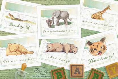 Wild About You Card | Personalized New Baby Card