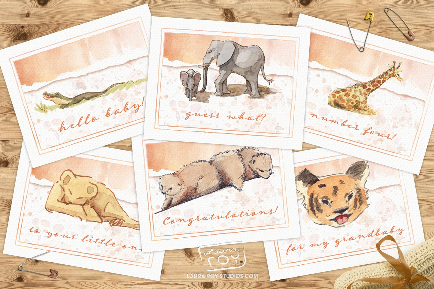 Wild About You Card | Personalized New Baby Card