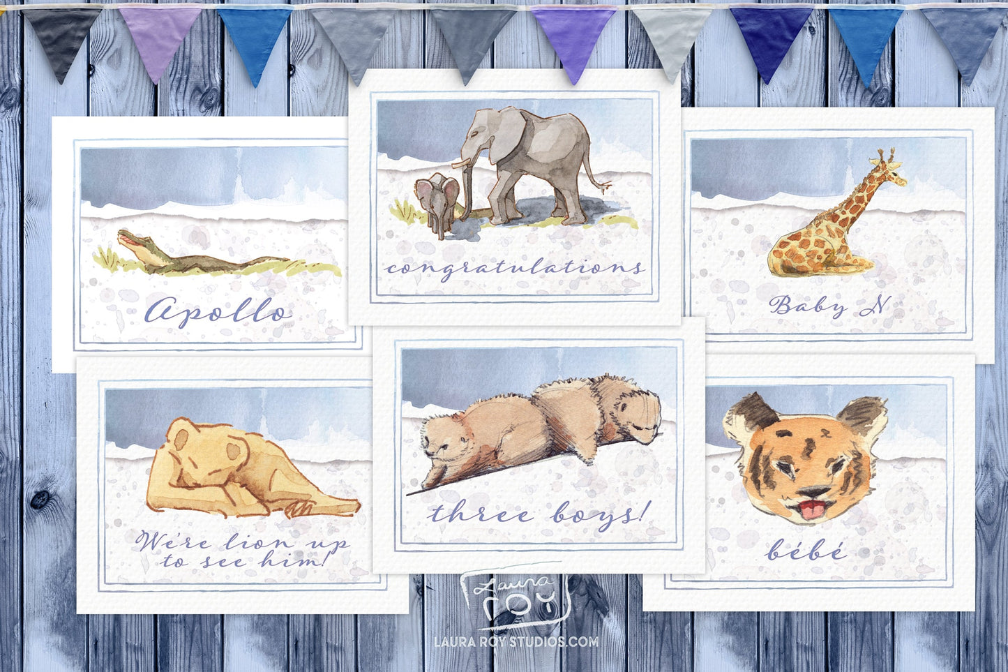Wild About You Card | Personalized New Baby Card