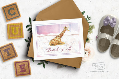Wild About You Card | Personalized New Baby Card