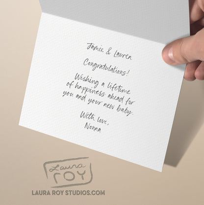 Wild About You Card | Personalized New Baby Card